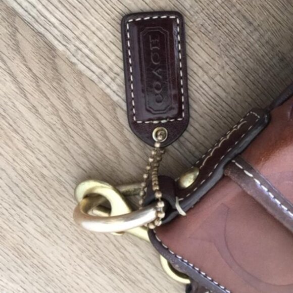 COACH Signature Patchwork Multicolor Canvas Leather Suede Shoulder Bag Crossbody - Picture 5 of 11